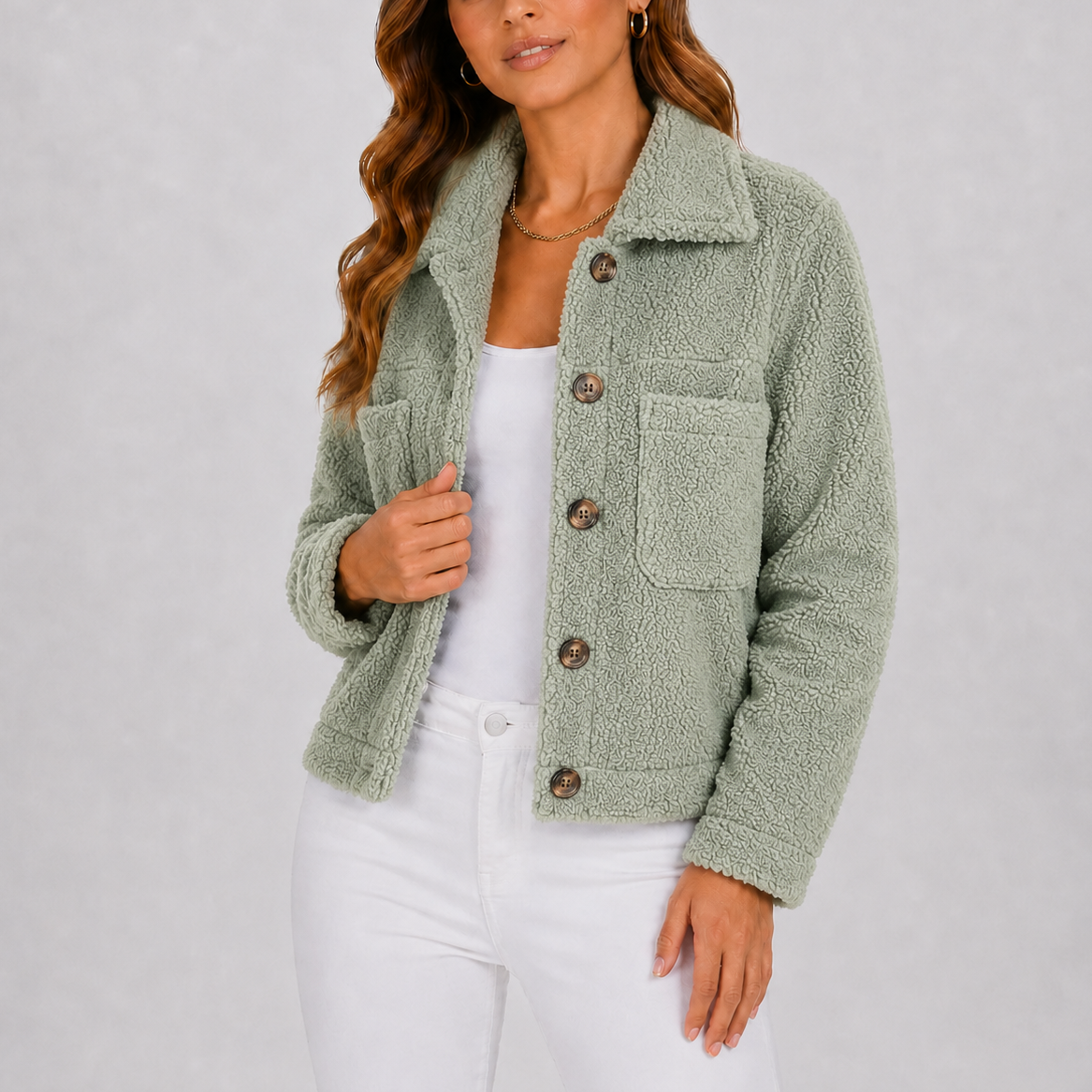 Knitted Lapel Blazer Jacket