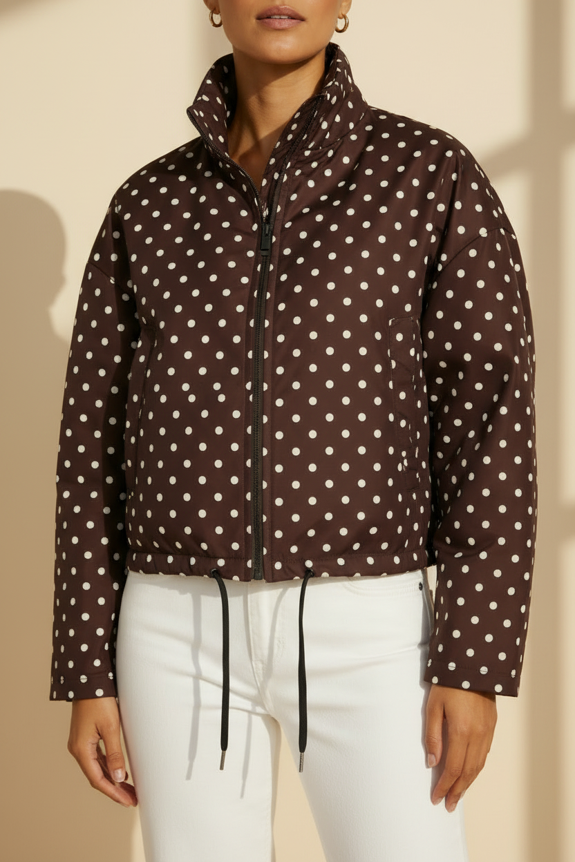 Polka Dot Bomber Jacket
