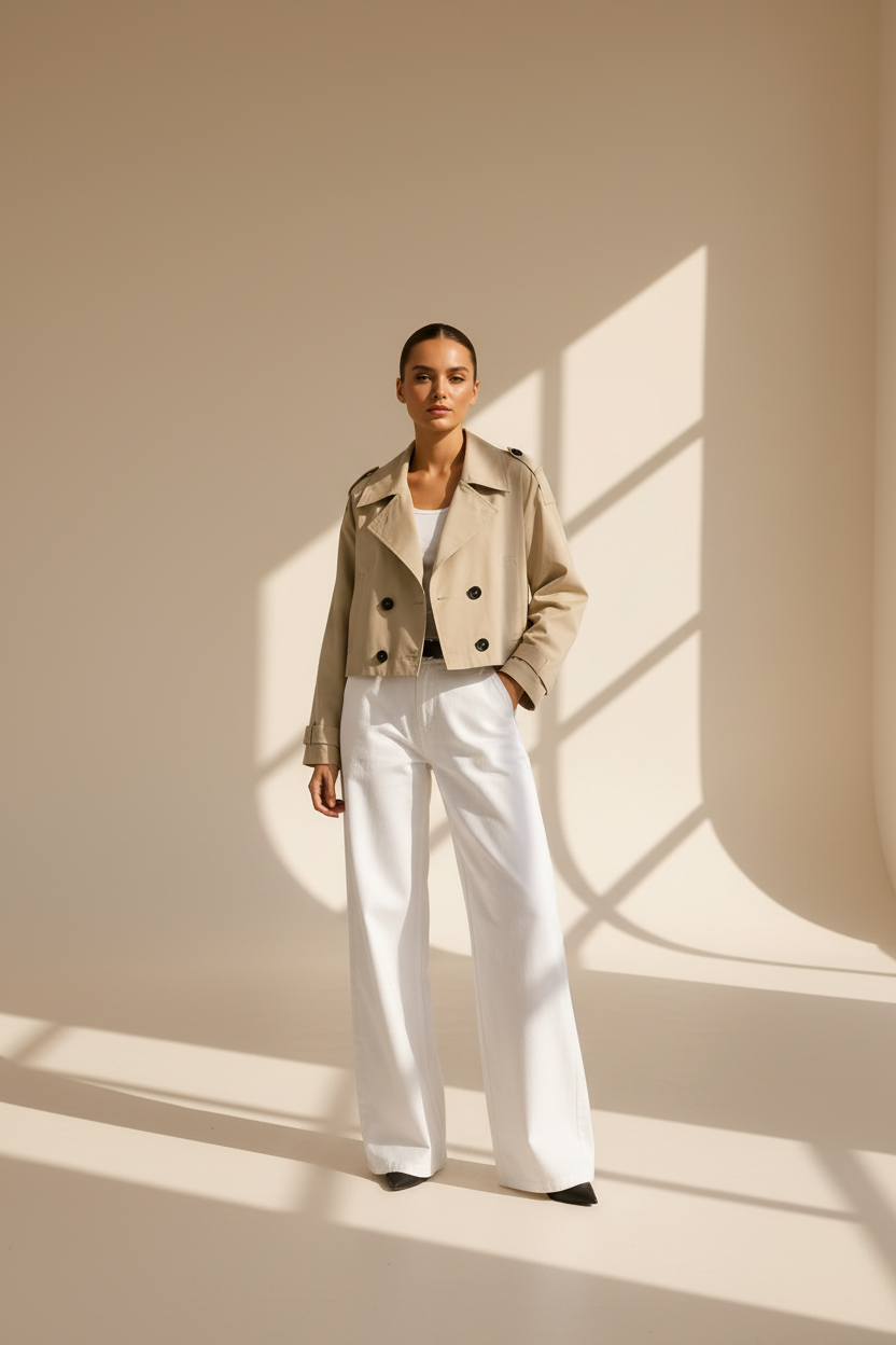 Cropped Trench Jacket