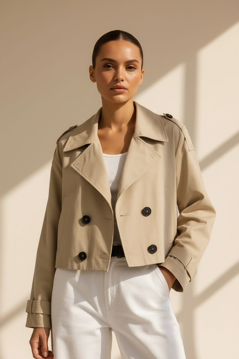 Cropped Trench Jacket