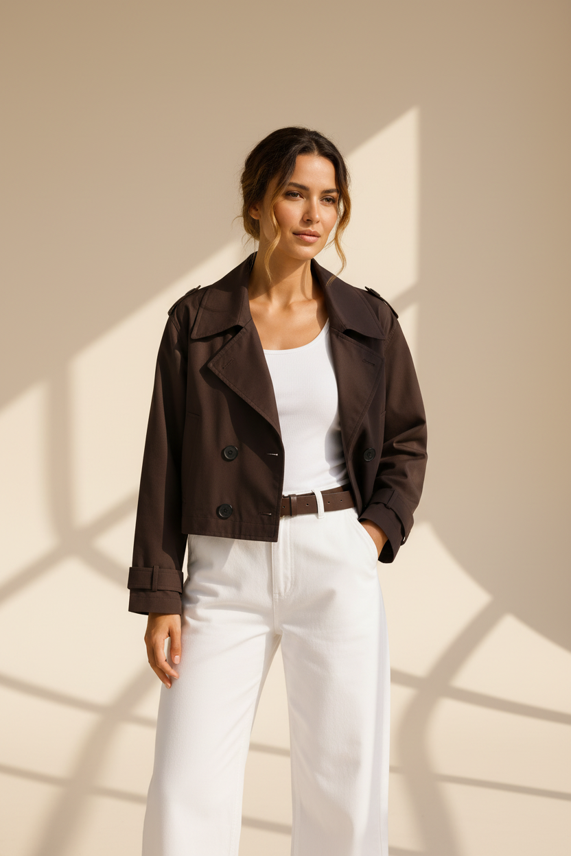 Cropped Trench Jacket