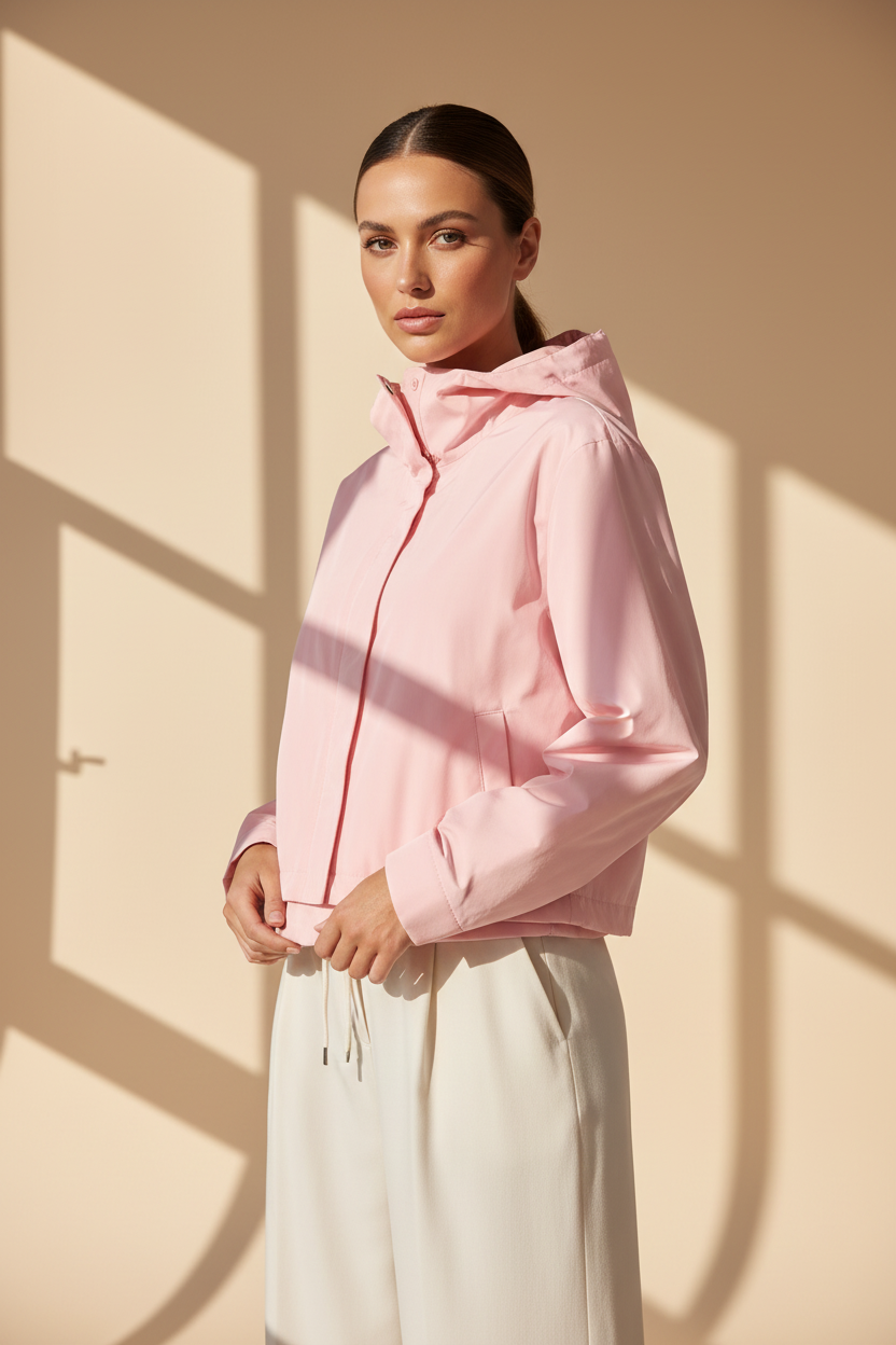 Cropped Hooded Utility Jacket