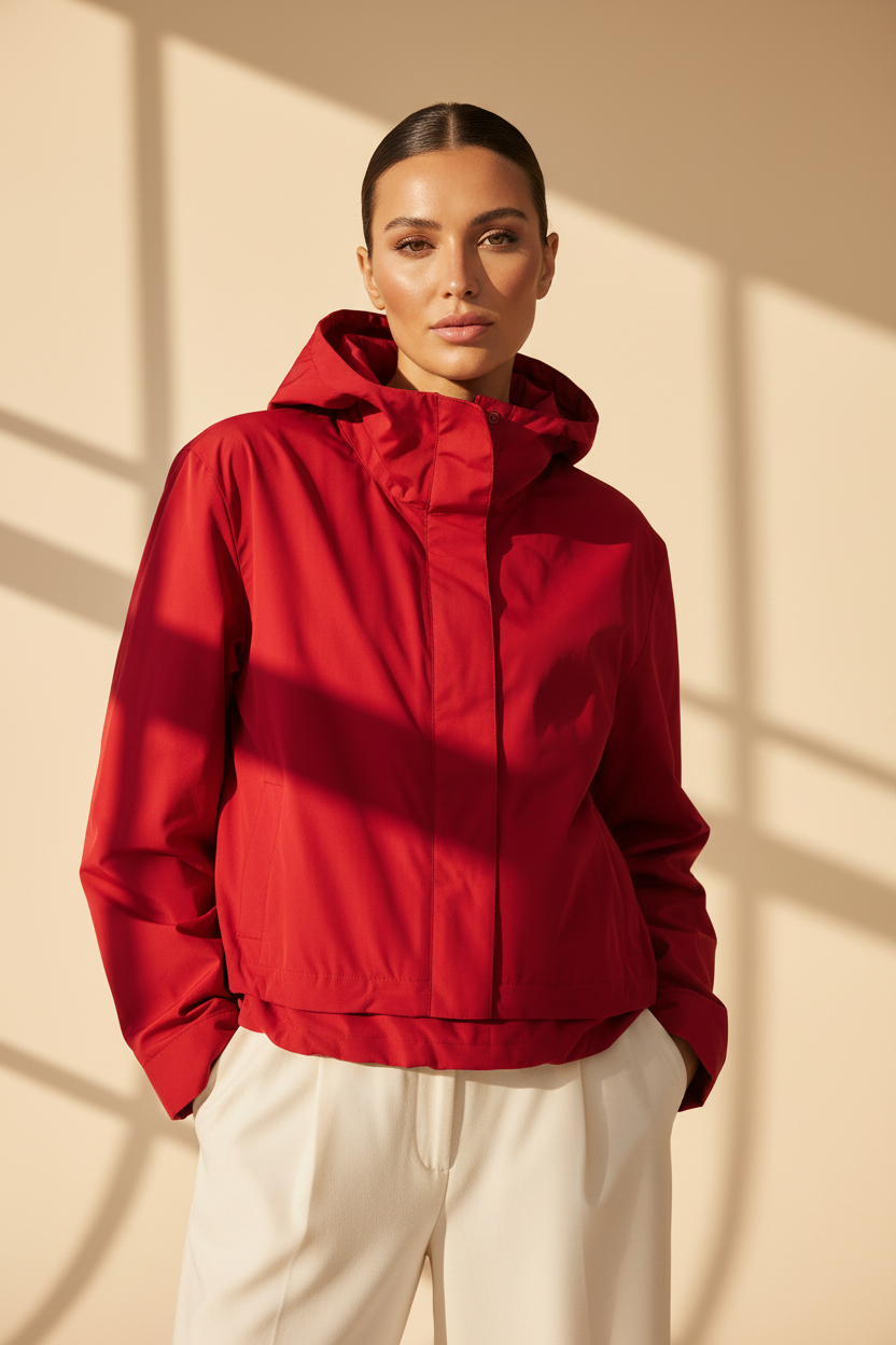 Cropped Hooded Utility Jacket