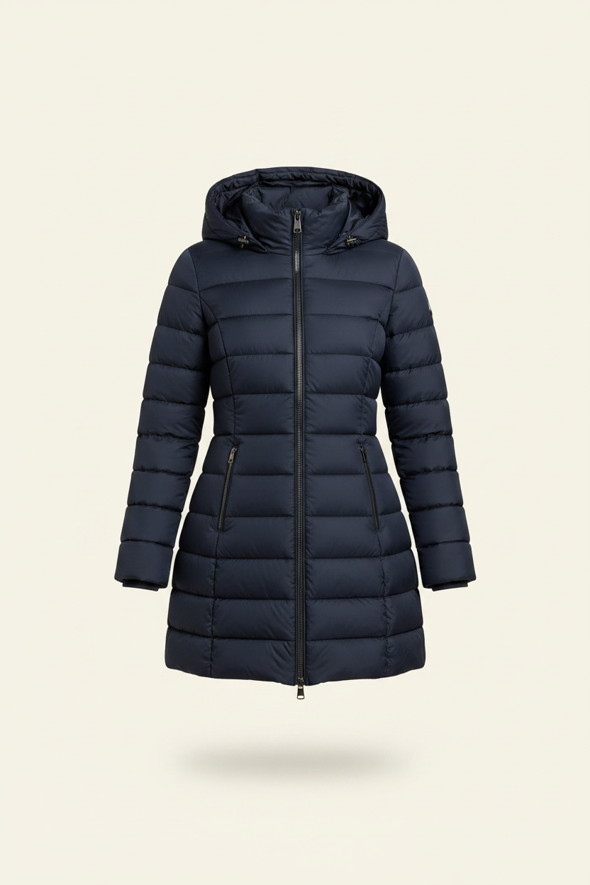 Hooded Longline Quilted Puffer Jacket