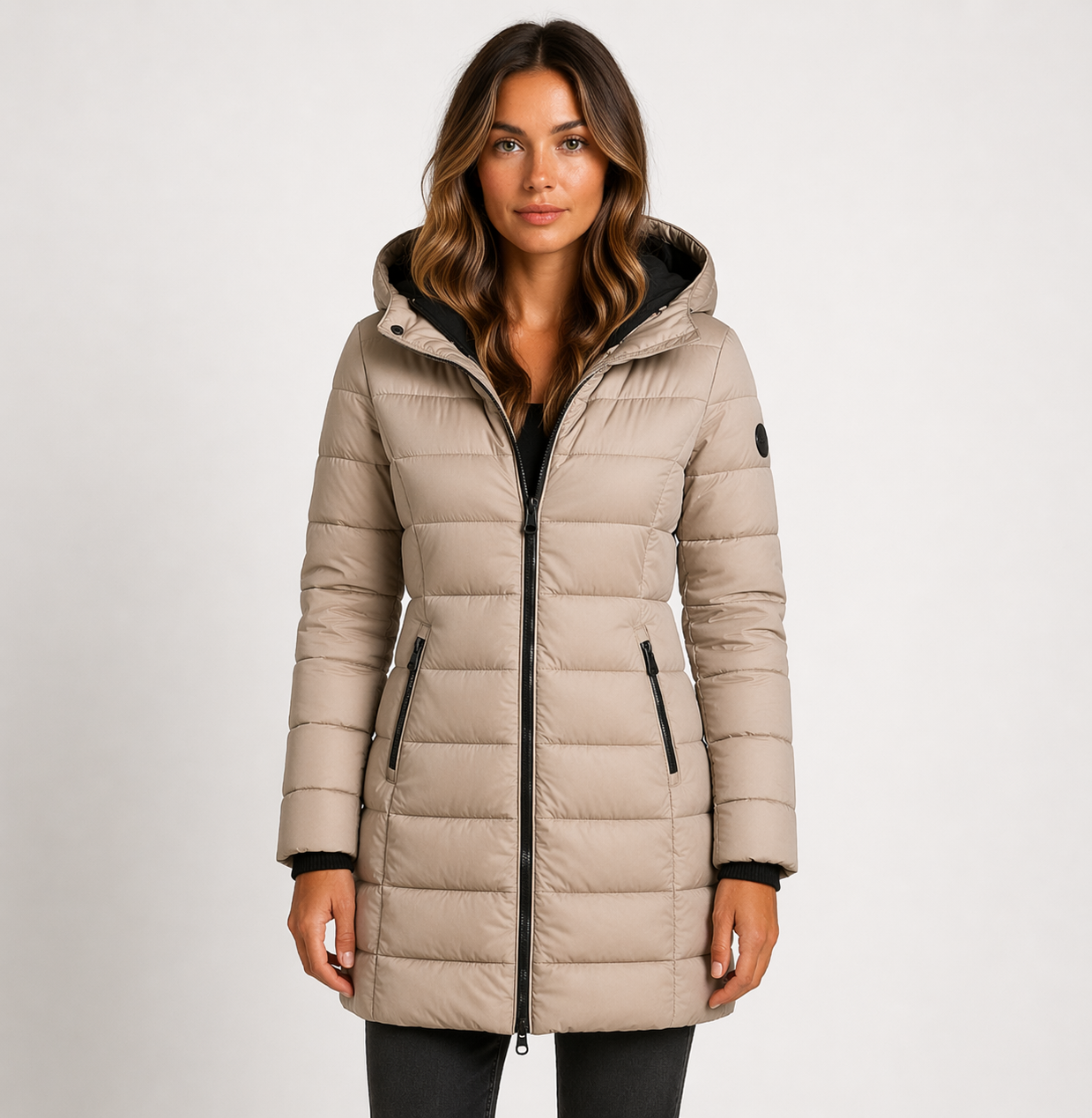 Hooded Longline Quilted Puffer Jacket