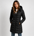 Hooded Longline Quilted Puffer Jacket