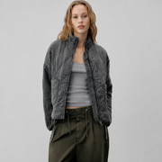 Quilted Stand Collar Jacket