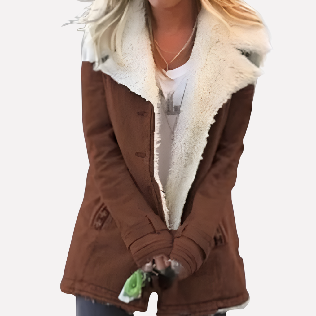 Women's Sherpa-Lined Jacket with High Collar