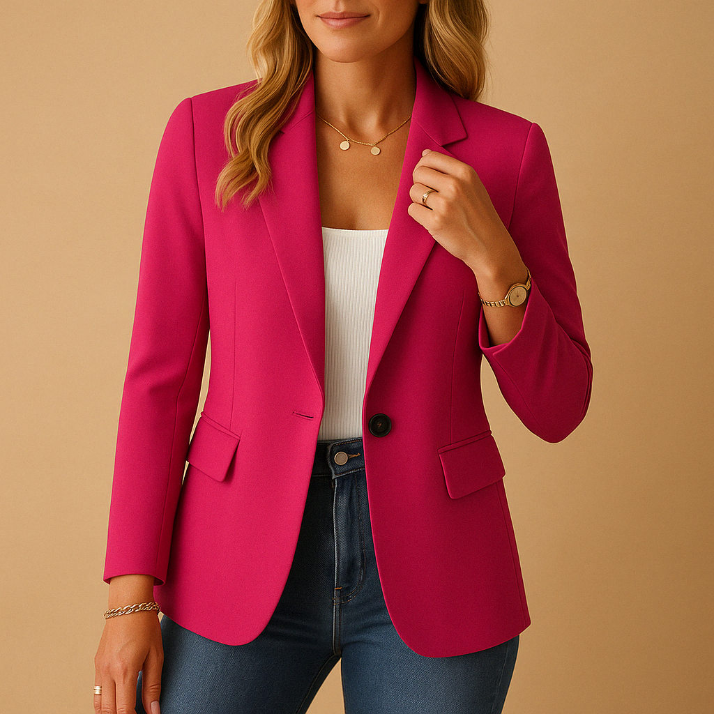 Tailored Single Button Fitted Blazer