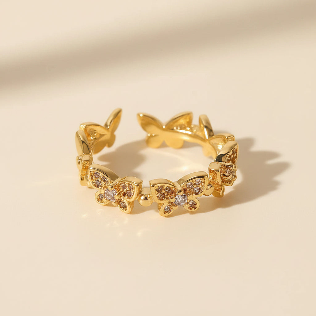 Butterfly Ring | Gold-Plated | Ivory Nova