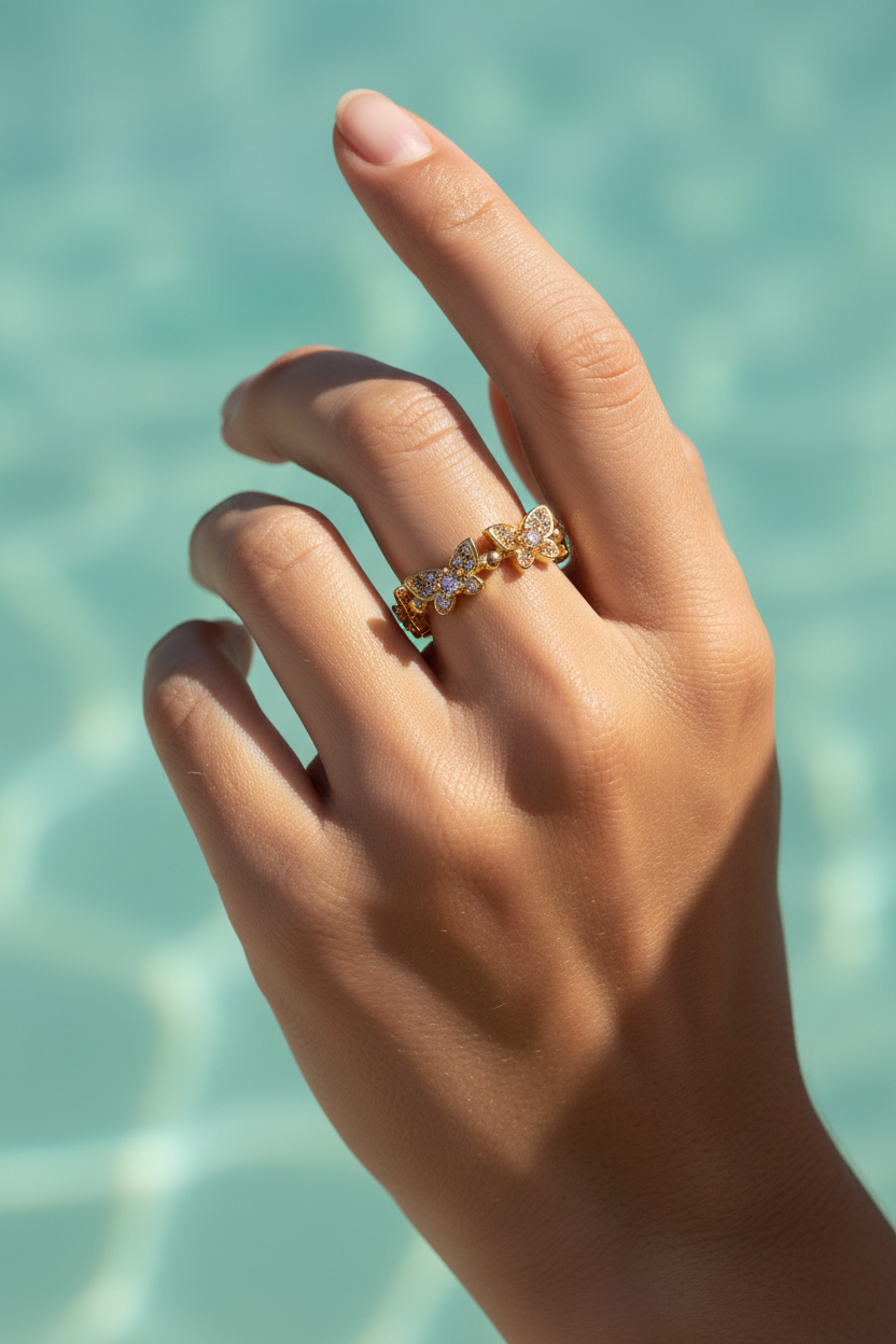 Butterfly Ring | Gold-Plated | Ivory Nova