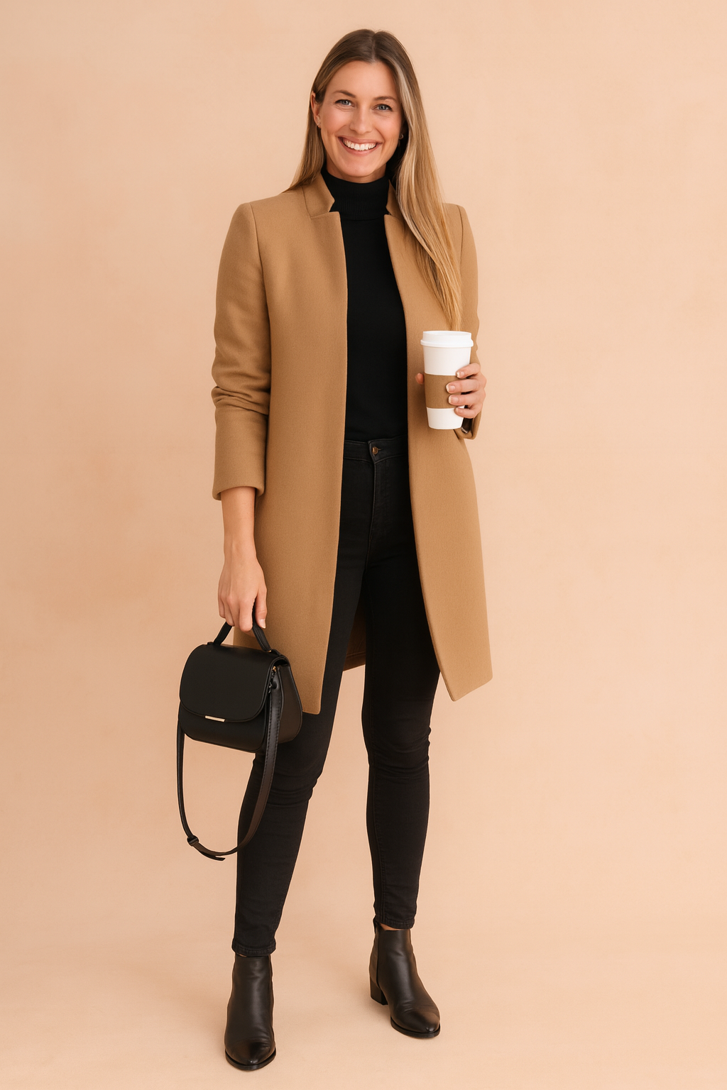 Tailored Slim Fit Long Coat