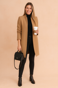 Tailored Slim Fit Long Coat