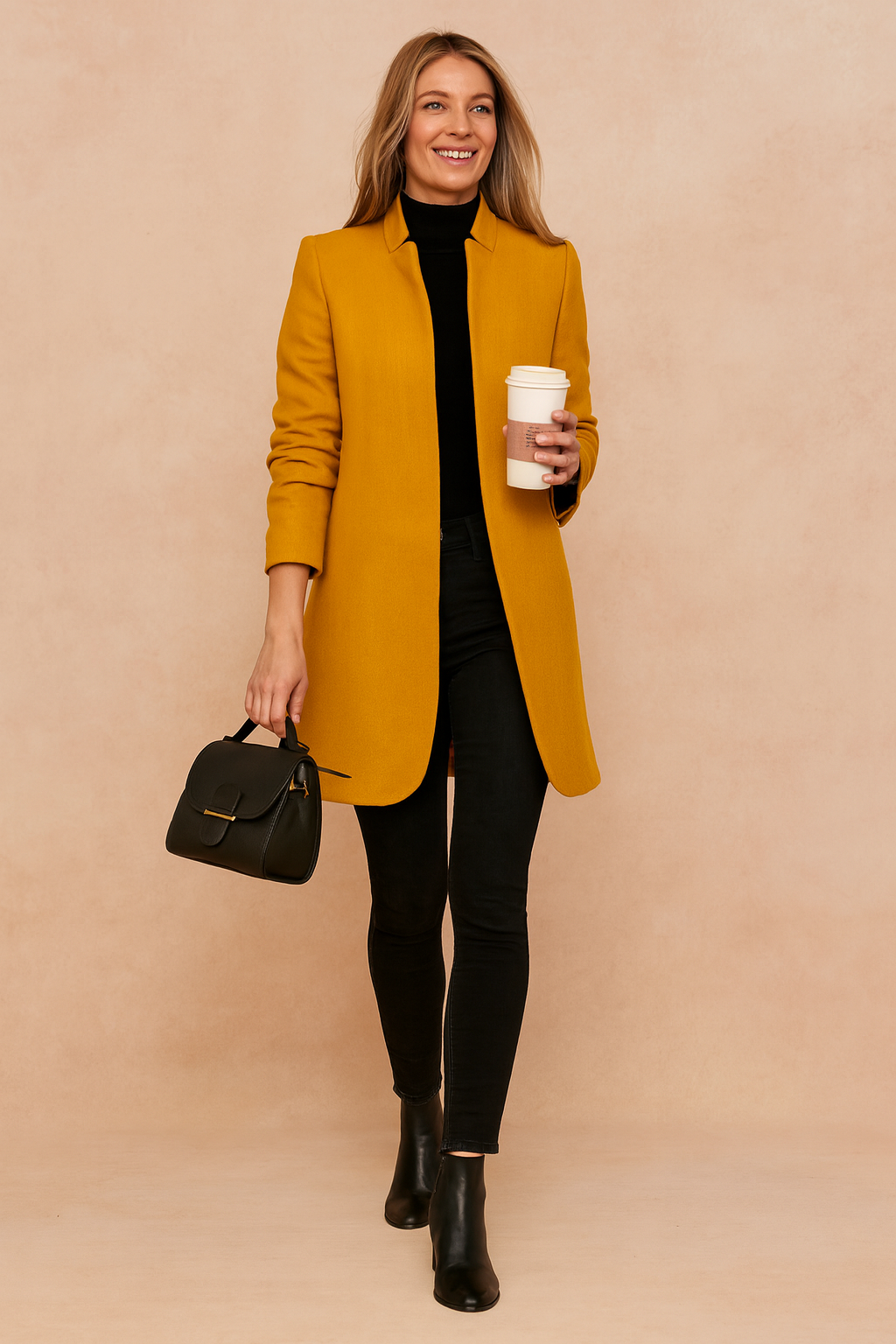 Tailored Slim Fit Long Coat