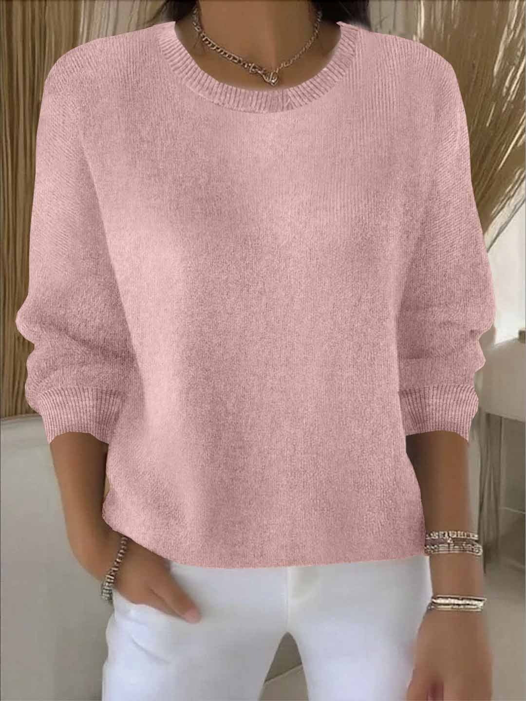 Relaxed Long Sleeve Knit Sweater