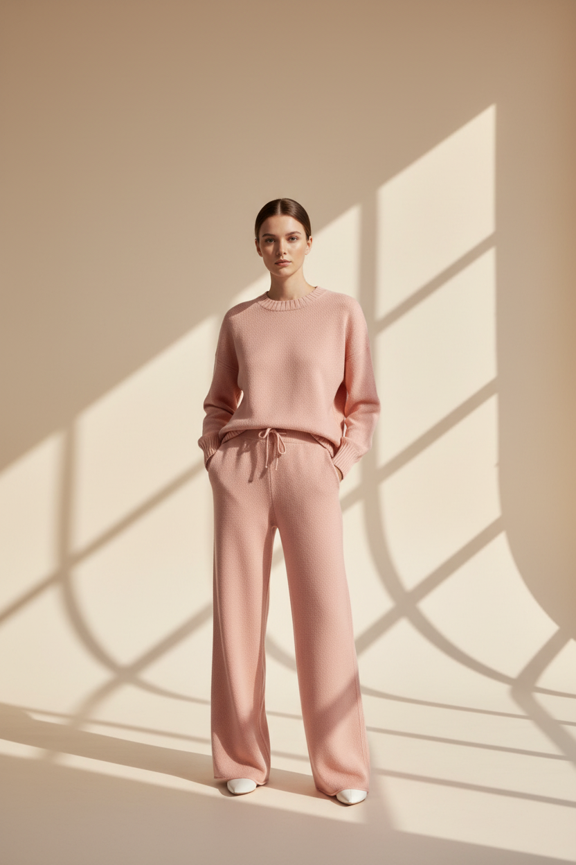 Knit Sweater Wide Leg Co-Ord Set