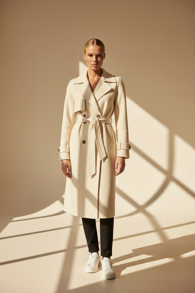 Belted Double Breasted Coat