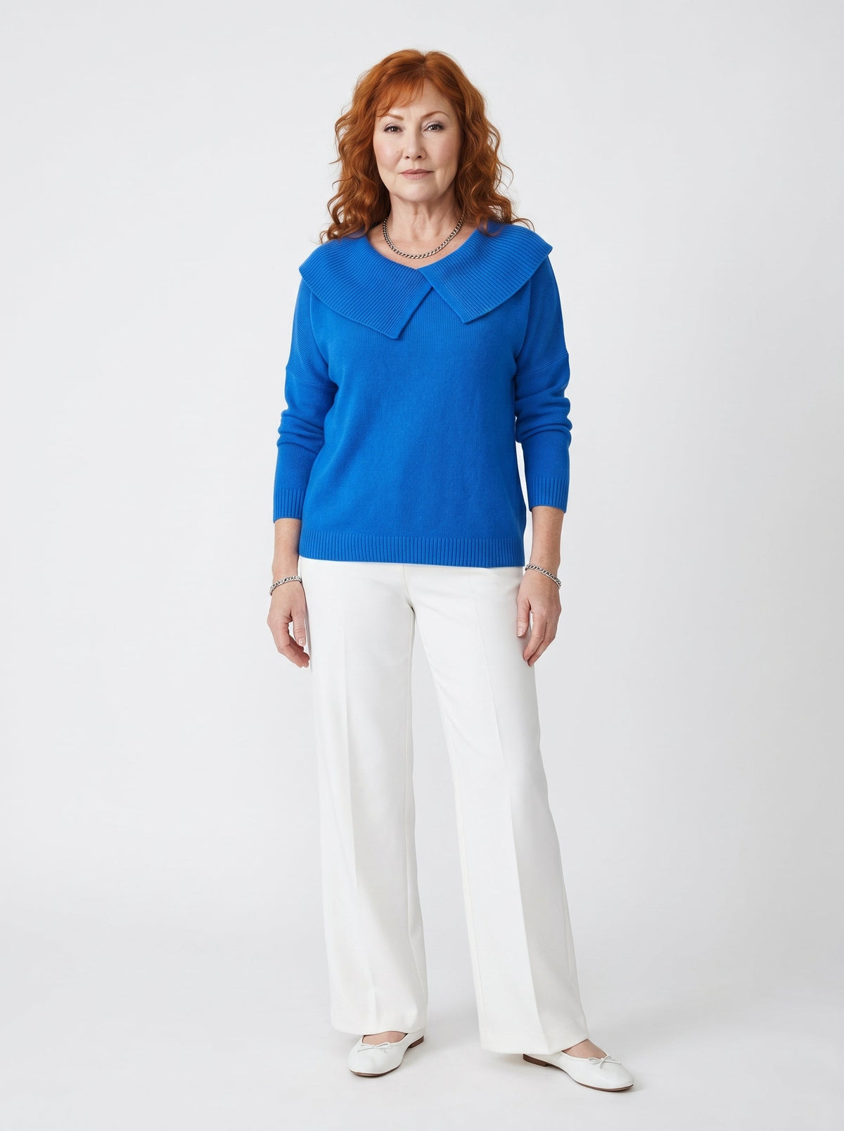 Soft Collar Knit Pullover