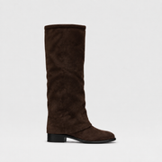 Women's Slouchy Knee-High Boots Rounded-Toe Everyday Fashion Boots