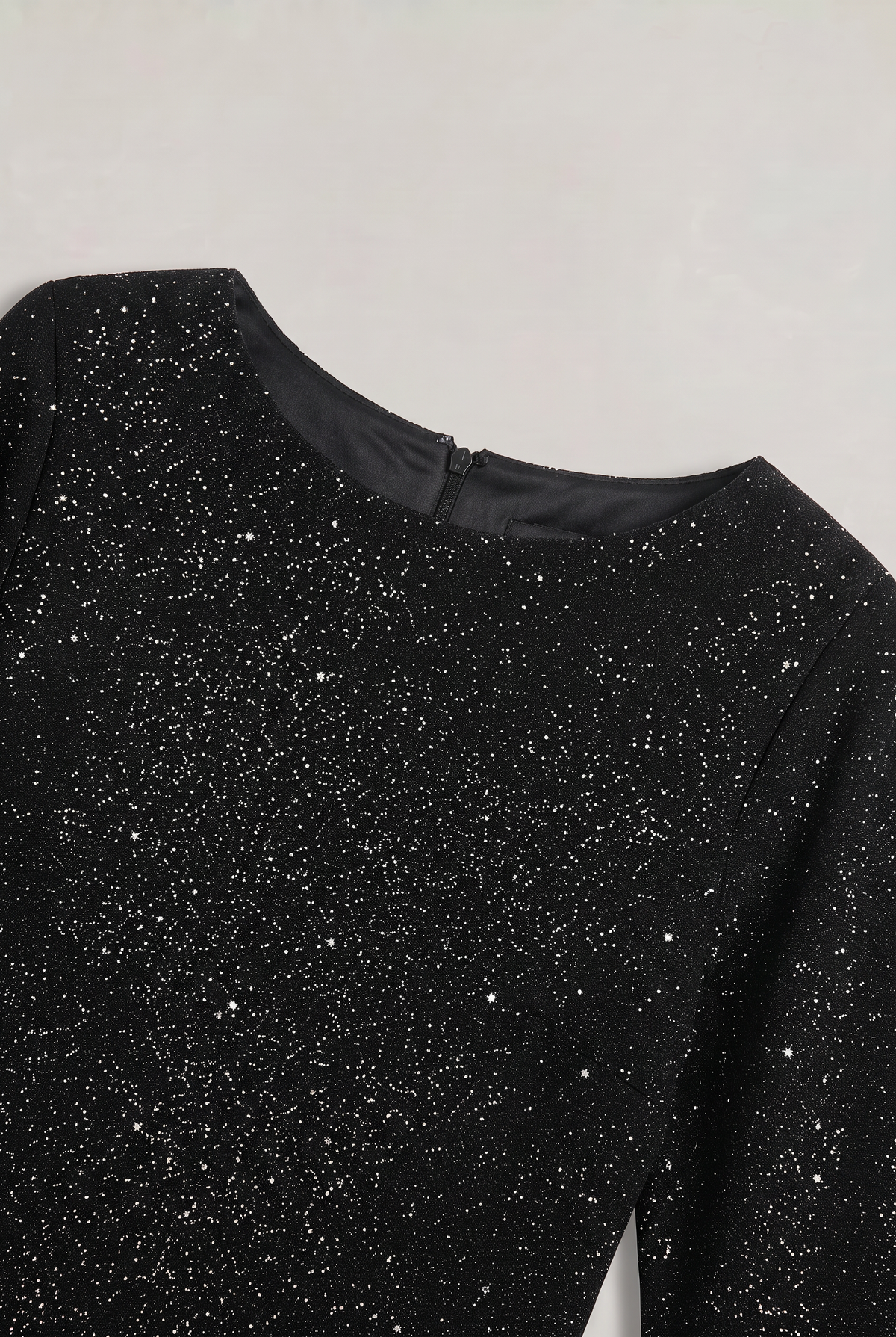 Women’s Mini Glitter Dress Bell Sleeve Open Back