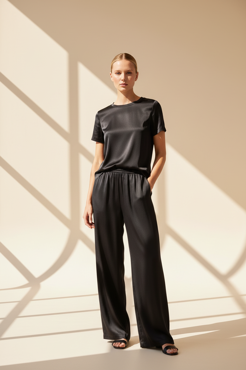 Satin Short Sleeve T-Shirt