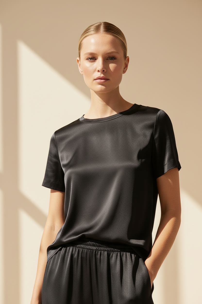Satin Short Sleeve T-Shirt