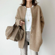 Classic Cable Knit Button Cardigan