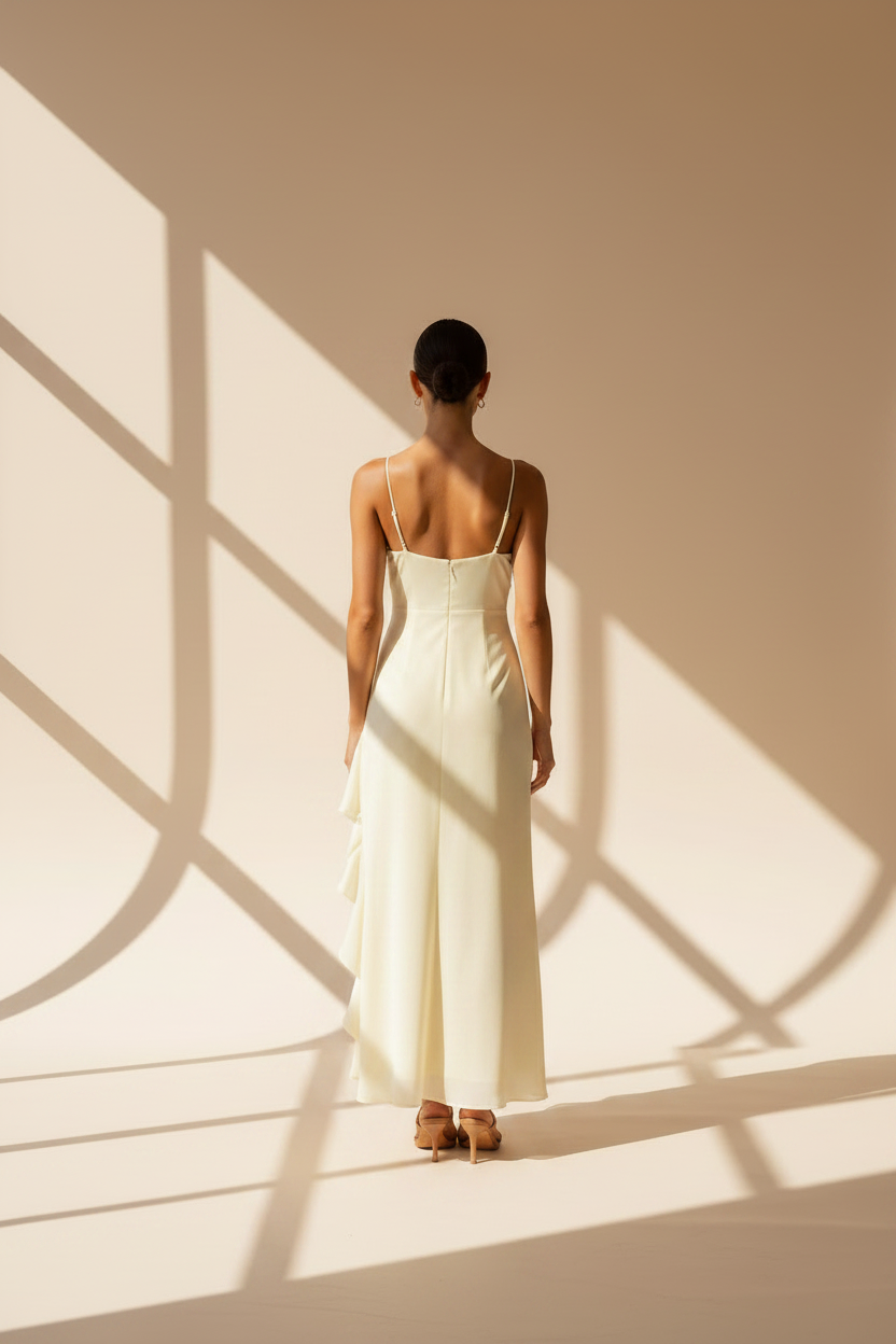 Sweetheart Ruffle Midi Dress