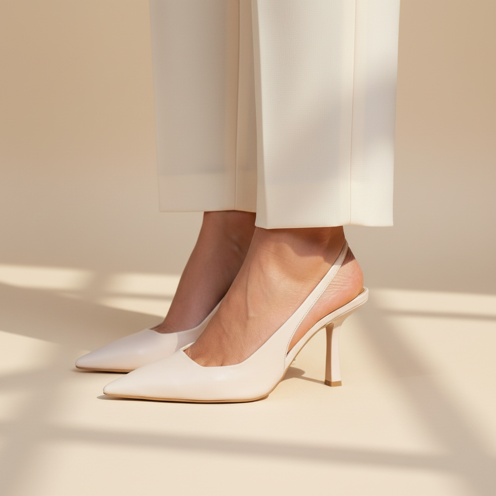 Pointed Toe Slingback Heels