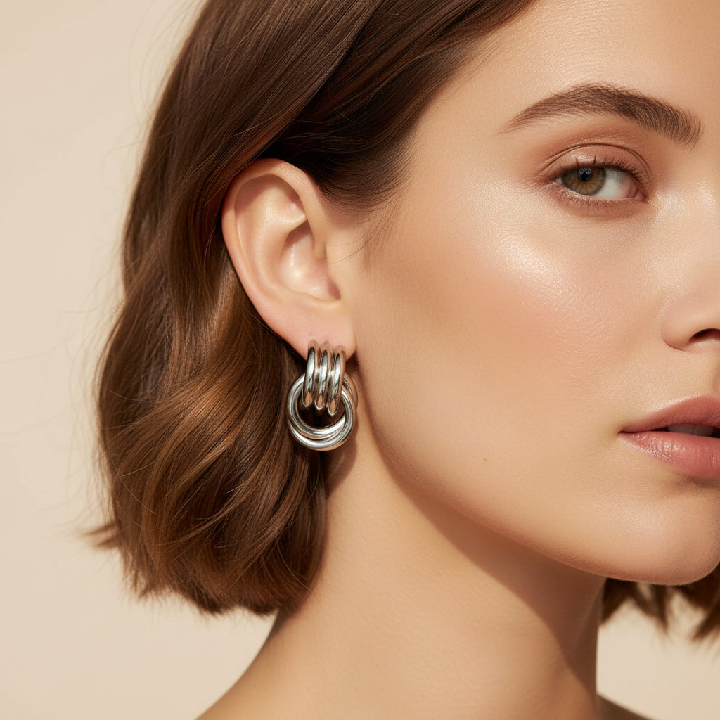 Twisted Hoop Earrings | Ivory Nova