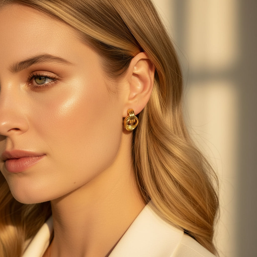 Twisted Hoop Earrings | Ivory Nova