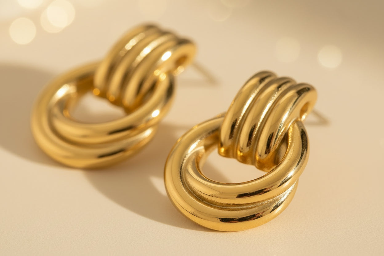 Twisted Hoop Earrings | Ivory Nova