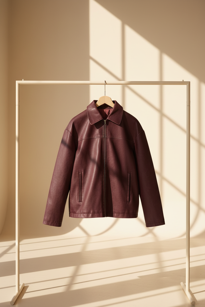 Oversized Faux Leather Jacket
