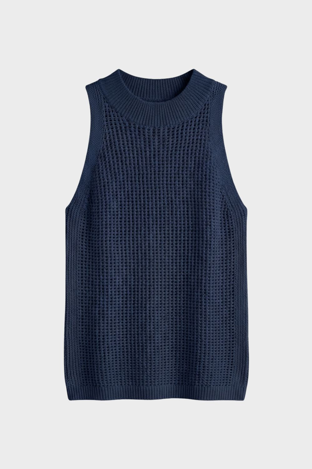 Chunky Knit Sleeveless Crew Jumper