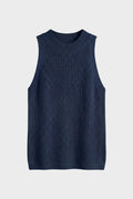 Chunky Knit Sleeveless Crew Jumper