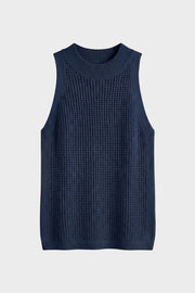 Chunky Knit Sleeveless Crew Jumper