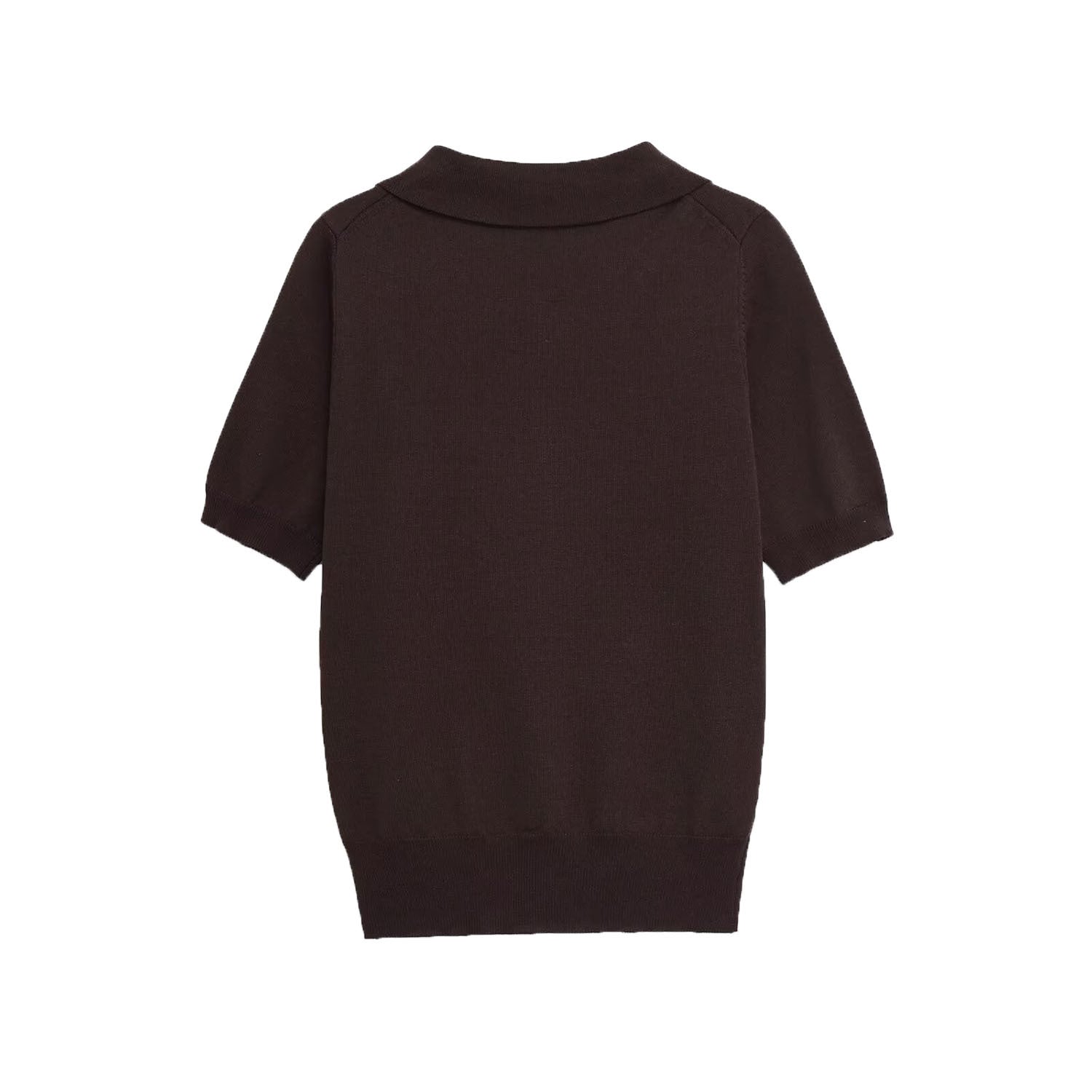 Button Front Fitted Knit Top