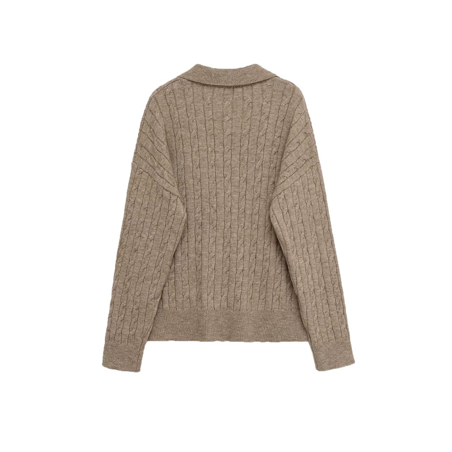 Cable Knit V-Neck Sweater