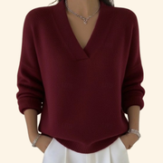 Soft V-Neck Elegant Knit Jumper