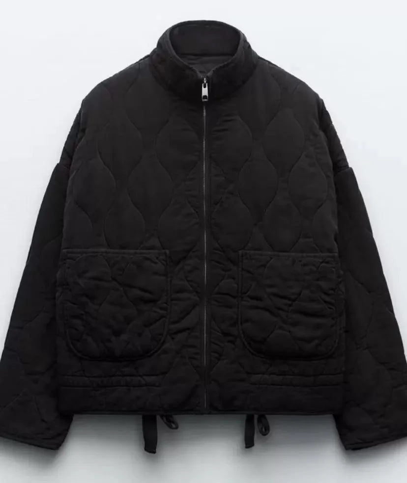 Quilted Stand Collar Jacket