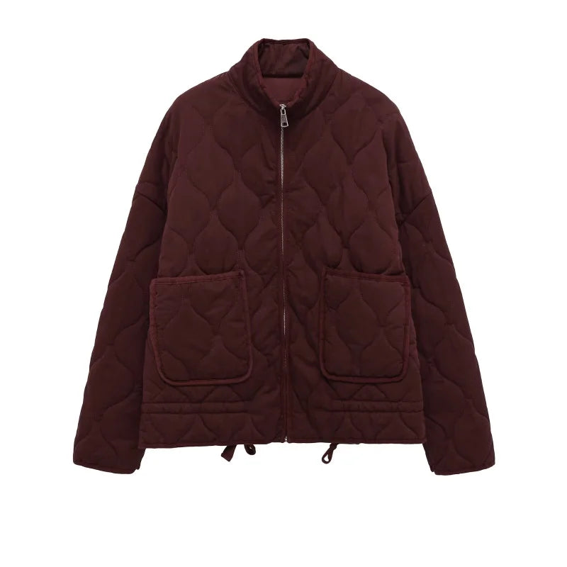 Quilted Stand Collar Jacket
