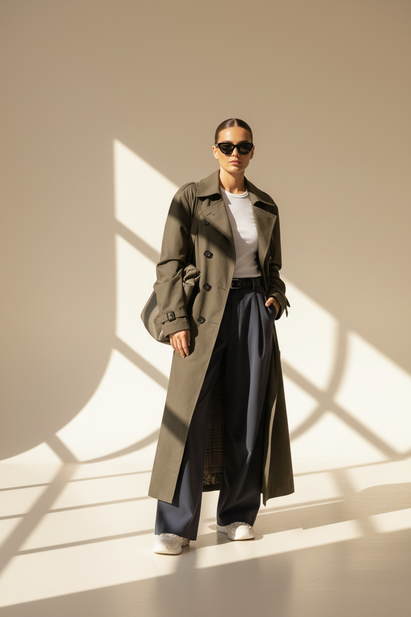 Belted Maxi Trench Coat