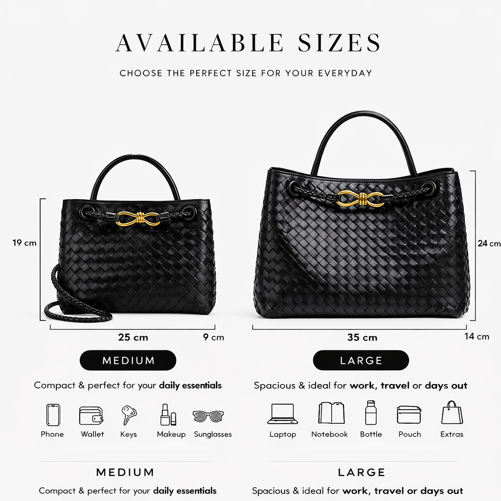 Woven Vegan Leather Tote Bag