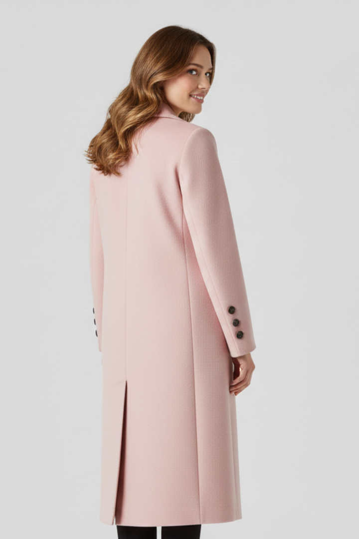 Double Breasted Lapel Long Coat