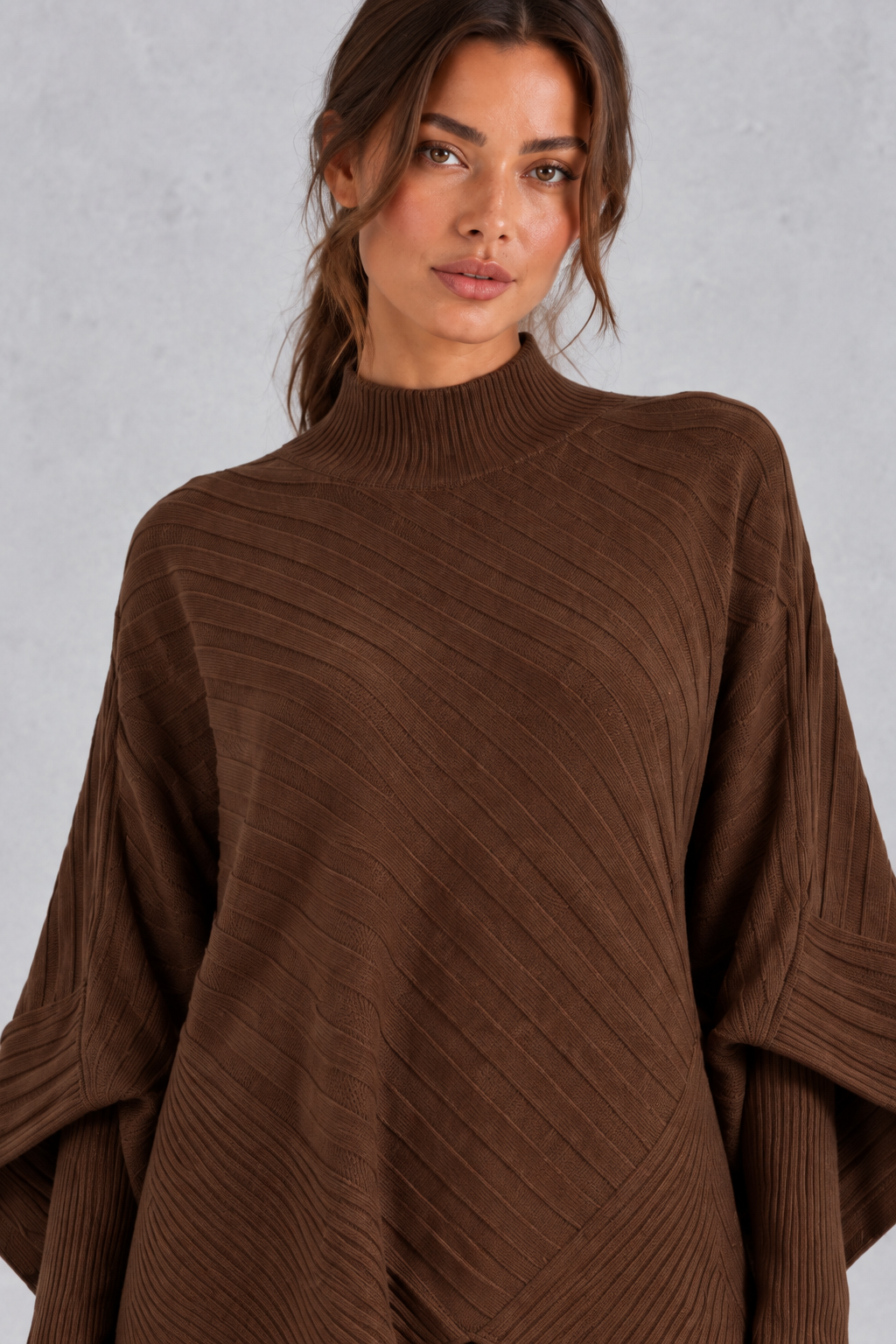 Women’s Asymmetric Ribbed Knit Jumper & Wide Leg Trouser Set