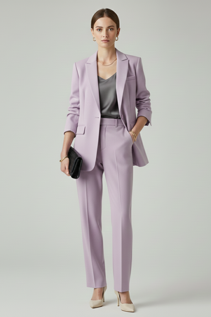 Tailored Blazer Straight Leg Trouser Set