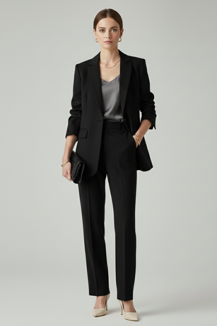 Tailored Blazer Straight Leg Trouser Set