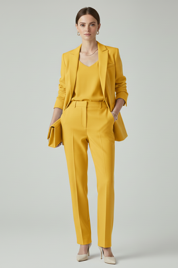 Tailored Blazer Straight Leg Trouser Set