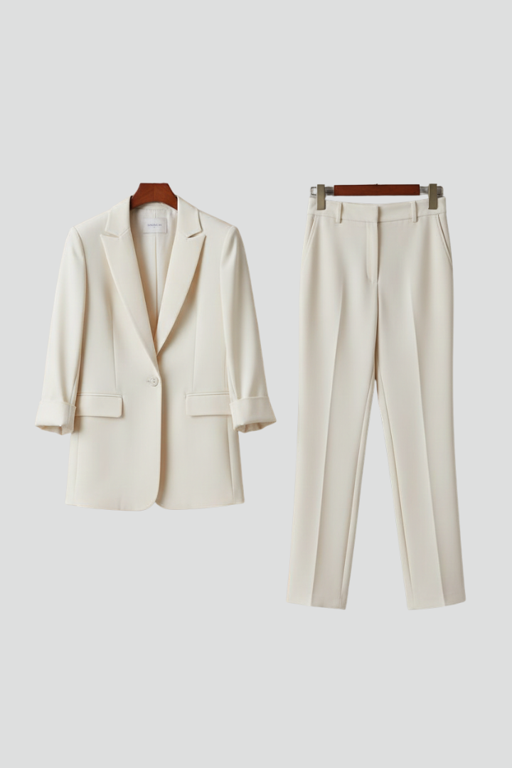 Tailored Blazer Straight Leg Trouser Set