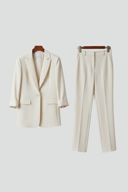 Tailored Blazer Straight Leg Trouser Set